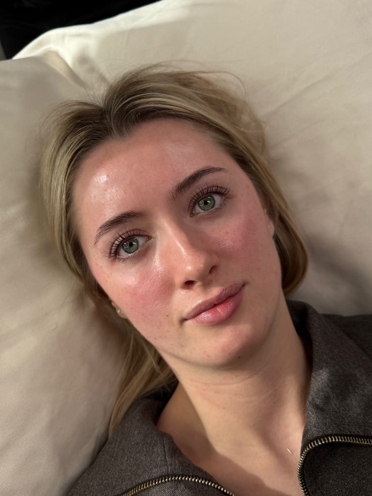 Lash lift and tint with groomed, tinted brows for a clean natural finish