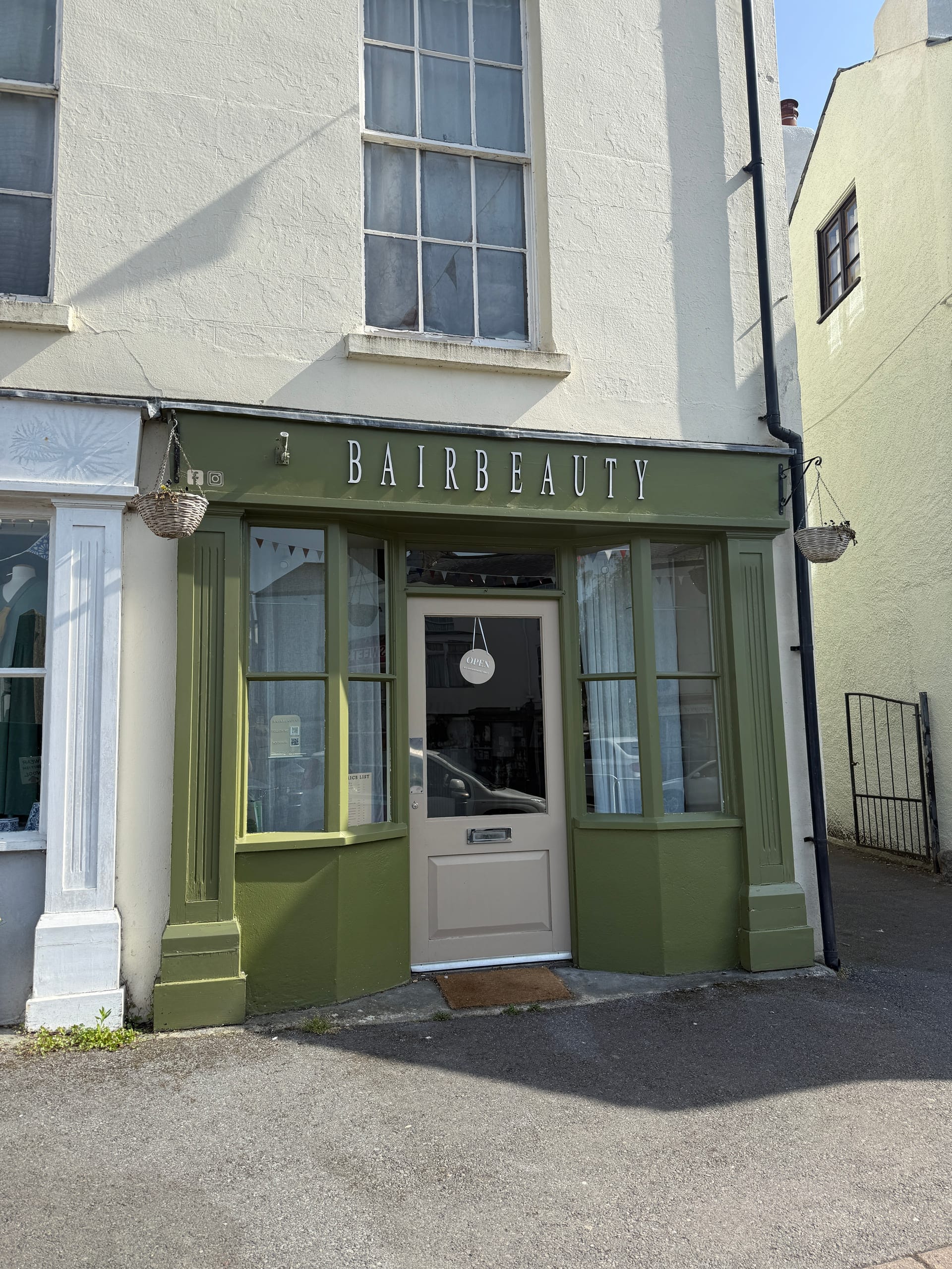 BairBeauty storefront on Fore Street, Chudleigh